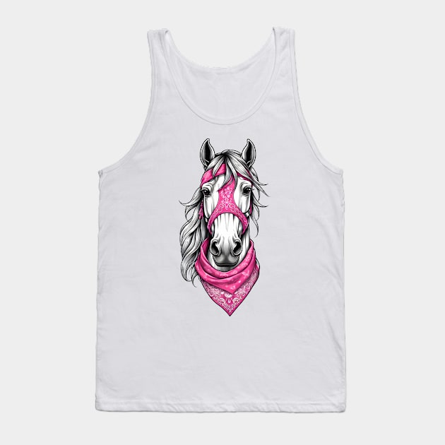 horse with pink bandana Tank Top by CreativeShirt